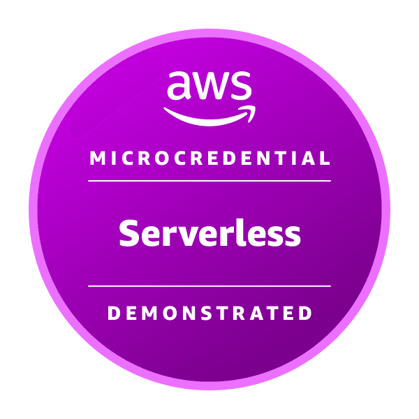 AWS Serverless Demonstrated digital badge