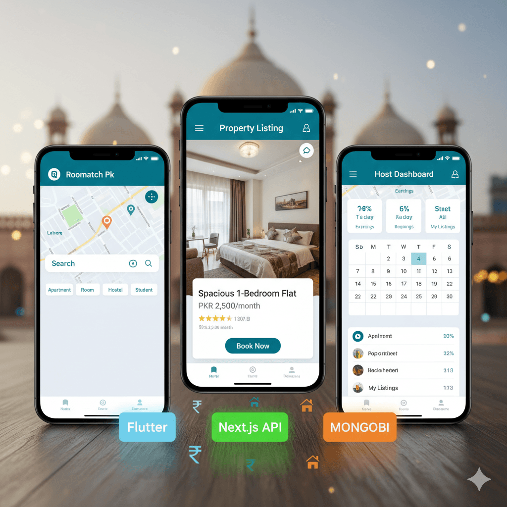 Roomatch Pk student accommodation marketplace app by Hafiz Muhammad Rizwan